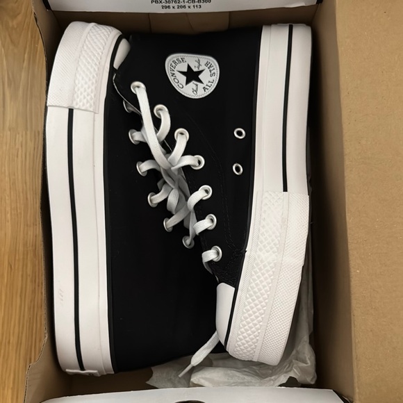 Converse Shoes - Converse Black and White Platform High-Tops